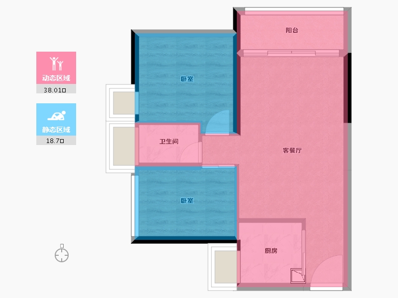 广东省-深圳市-丁山河畔-50.63-户型库-动静分区