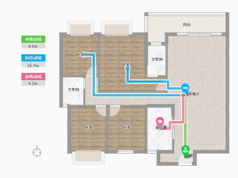 广东省-河源市-育茗.龙福家园-105.61-户型库-动静线