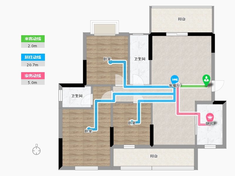 广东省-惠州市-侨康名轩-93.00-户型库-动静线