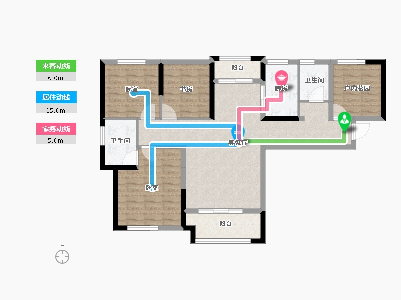 湖南省-长沙市-鑫苑名家-90.52-户型库-动静线