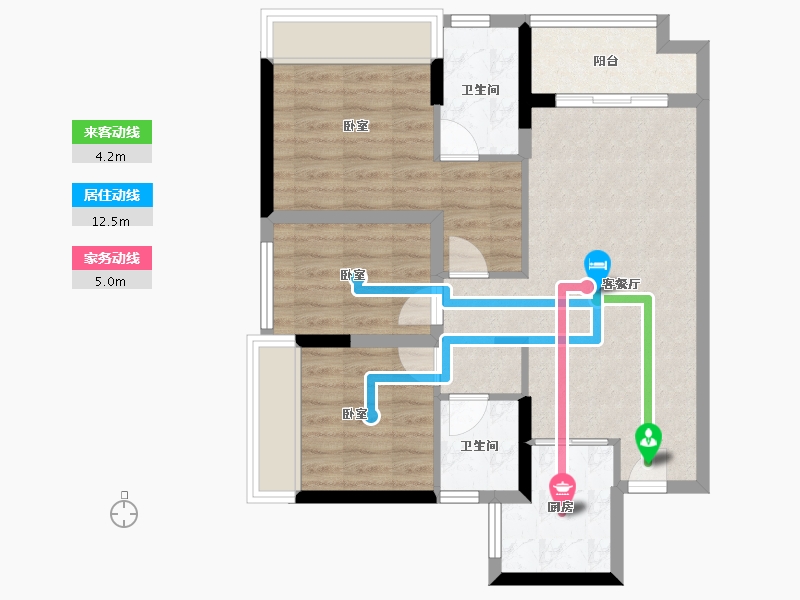 广东省-佛山市-招商悦府-71.99-户型库-动静线