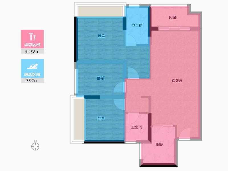 广东省-佛山市-招商悦府-71.99-户型库-动静分区