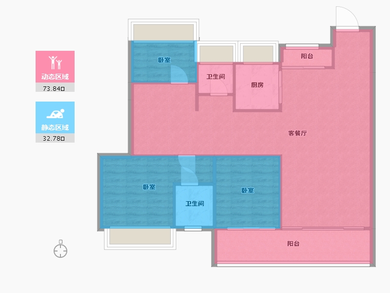 湖南省-常德市-旭辉国际新城-97.97-户型库-动静分区