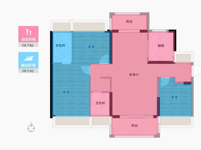 广东省-河源市-河源美的城-86.91-户型库-动静分区