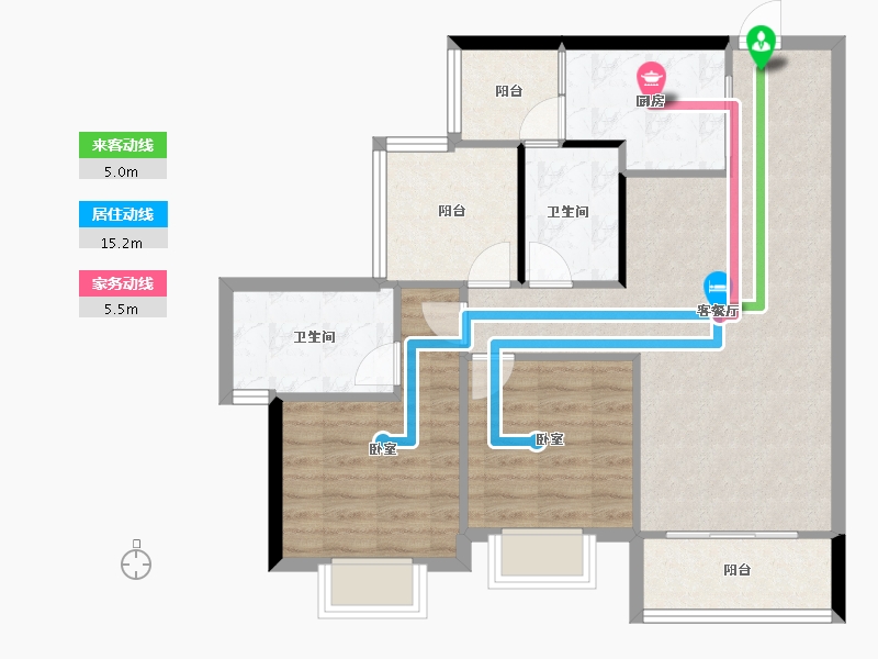 广东省-肇庆市-龙光玖龙湾-79.00-户型库-动静线