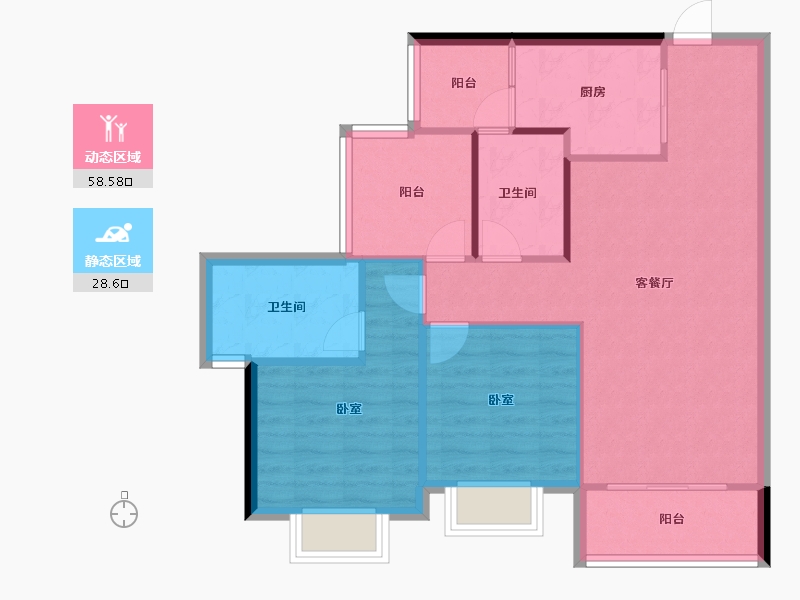 广东省-肇庆市-龙光玖龙湾-79.00-户型库-动静分区