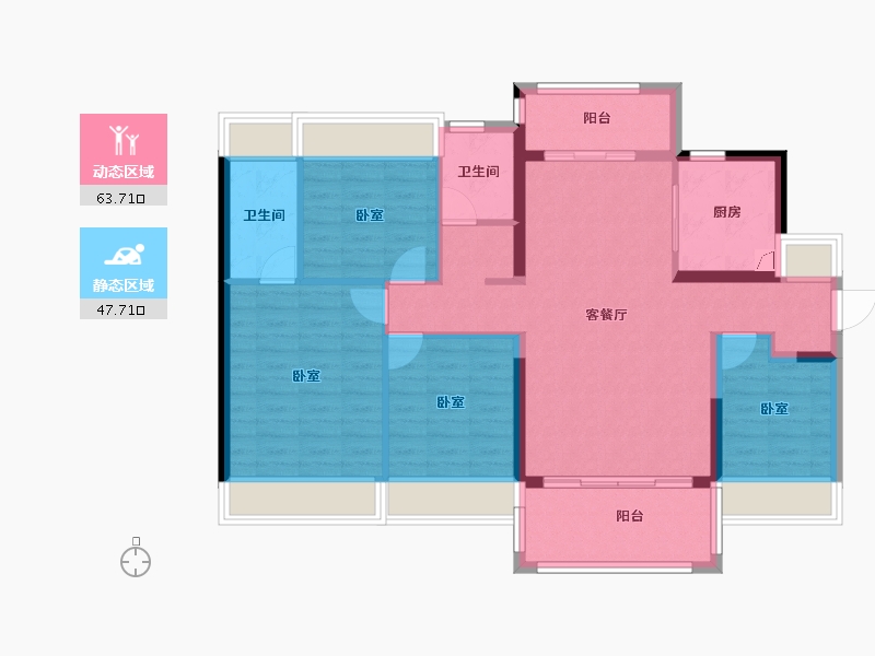 广东省-河源市-河源美的城-99.85-户型库-动静分区