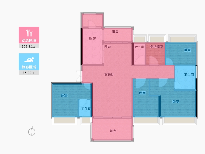 广东省-湛江市-碧桂园三期.盛世名门-165.00-户型库-动静分区