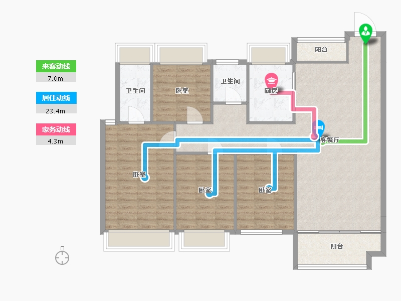 湖南省-常德市-旭辉国际新城-118.47-户型库-动静线