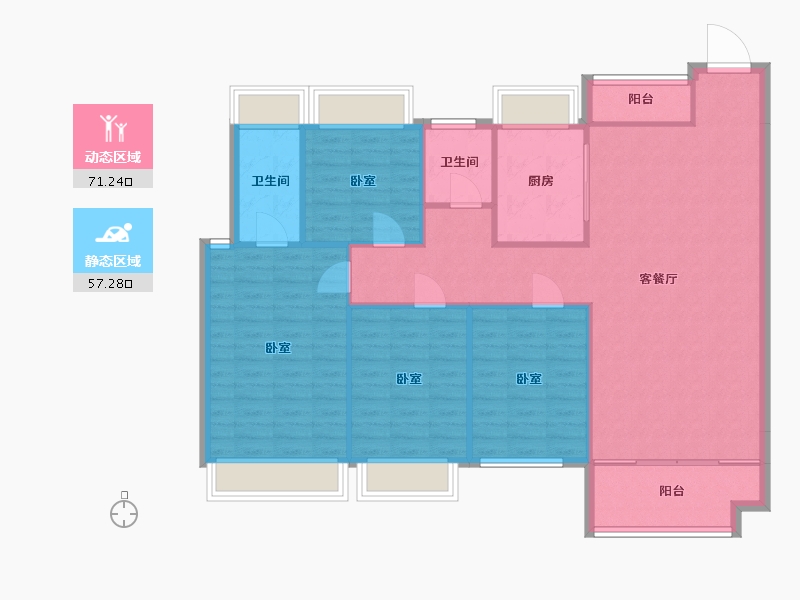 湖南省-常德市-旭辉国际新城-118.47-户型库-动静分区