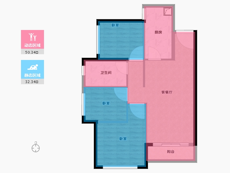 广东省-广州市-恒大冠珺之光-73.95-户型库-动静分区