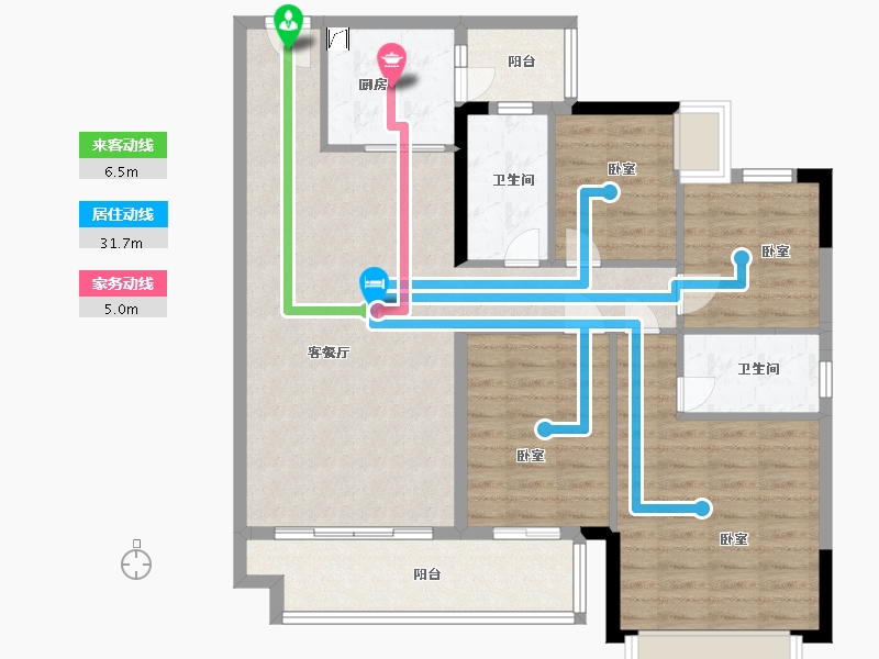 广东省-梅州市-奥园敏捷锦绣银湾-103.17-户型库-动静线