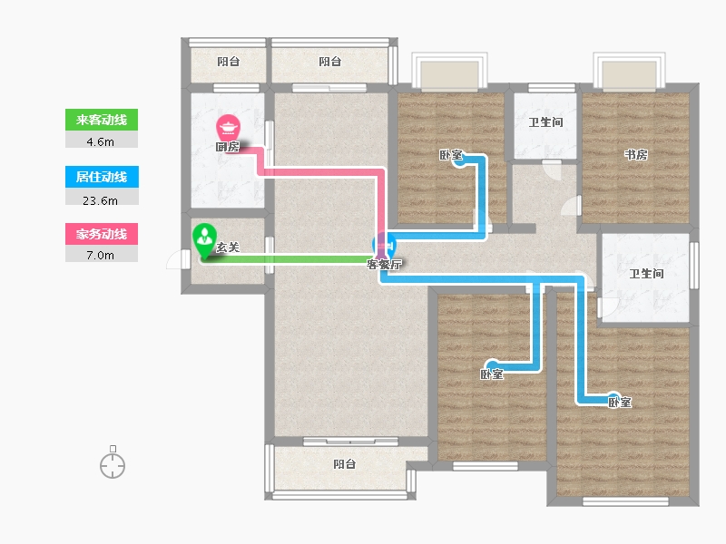 江苏省-镇江市-大亚第一城·玺园-124.00-户型库-动静线