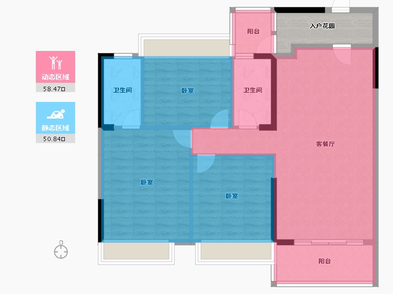 广东省-阳江市-泓基泓景苑-105.69-户型库-动静分区