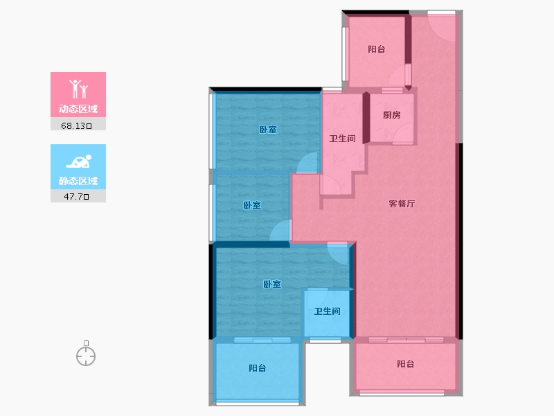 广东省-汕头市-天合名門豪庭南区-103.94-户型库-动静分区