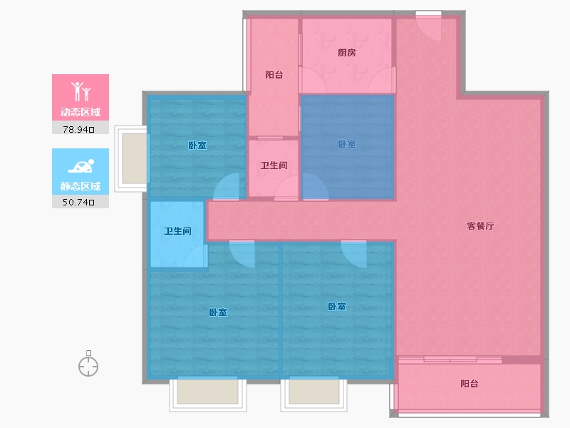 广东省-河源市-育茗.龙福家园-110.89-户型库-动静分区