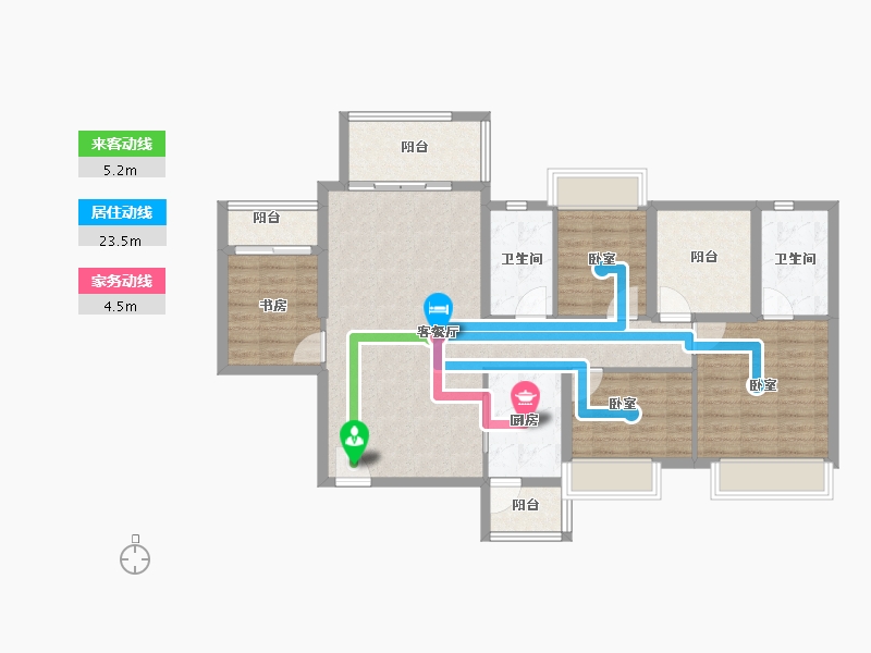 广东省-江门市-博富南湖壹號-101.51-户型库-动静线