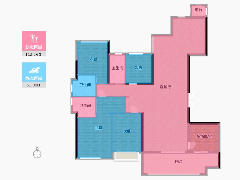 广东省-惠州市-景富双湖湾-158.28-户型库-动静分区