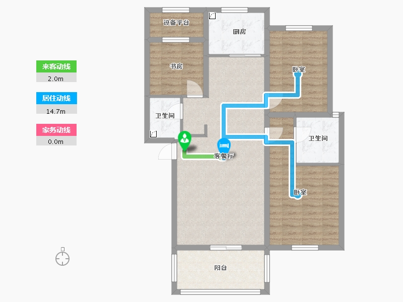 浙江省-衢州市-安厦阳光名都-90.28-户型库-动静线