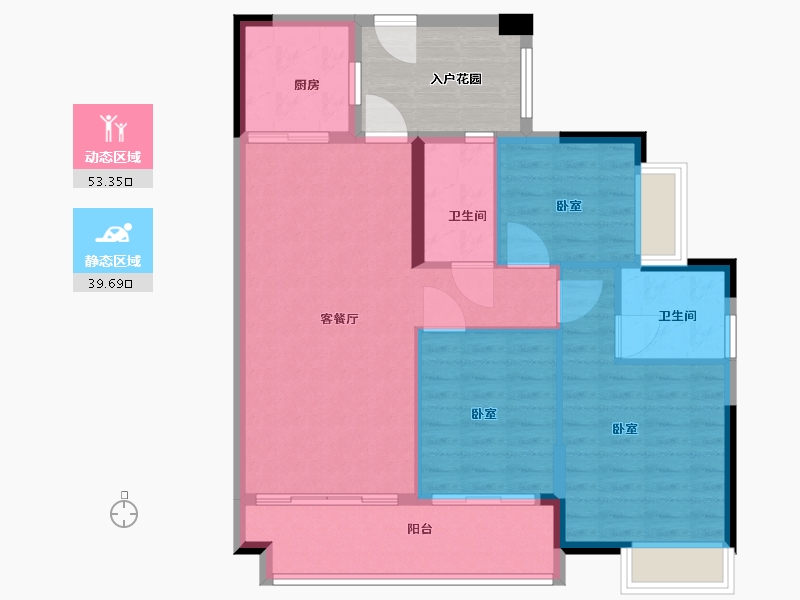 广东省-梅州市-珠光新城御景（丰顺）-92.00-户型库-动静分区