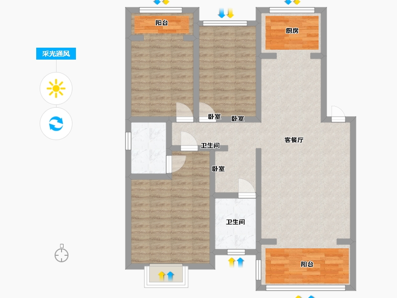 湖南省-衡阳市-天朝一品-99.13-户型库-采光通风