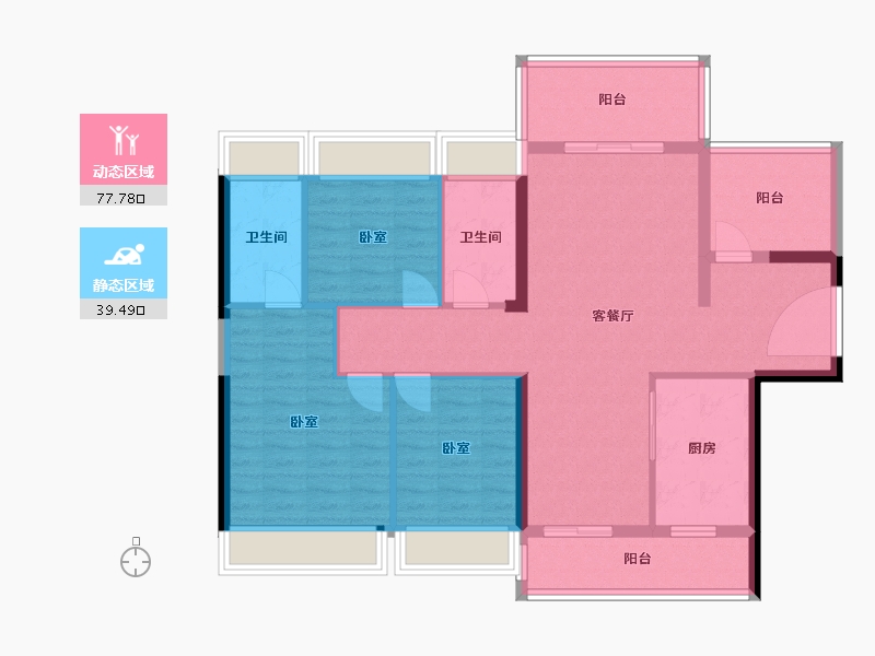 广东省-湛江市-裕达豪庭-105.32-户型库-动静分区