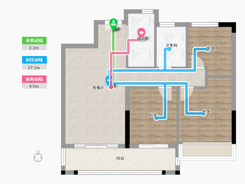 河南省-周口市-新城壹品-71.91-户型库-动静线