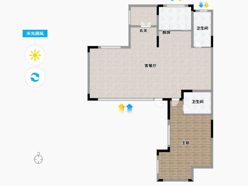 山东省-青岛市-城投南信天骄观澜-165.77-户型库-采光通风