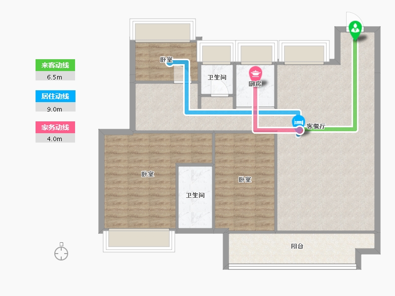 湖南省-常德市-旭辉国际新城-96.04-户型库-动静线