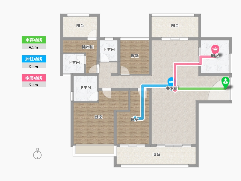 广东省-汕头市-雅居乐御宾府-138.68-户型库-动静线