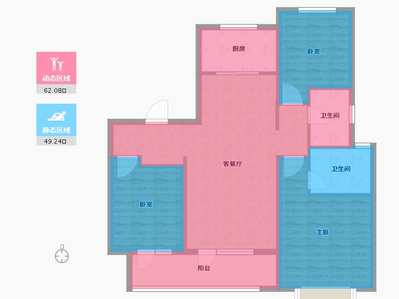 山东省-青岛市-龙湖春江紫宸-100.00-户型库-动静分区