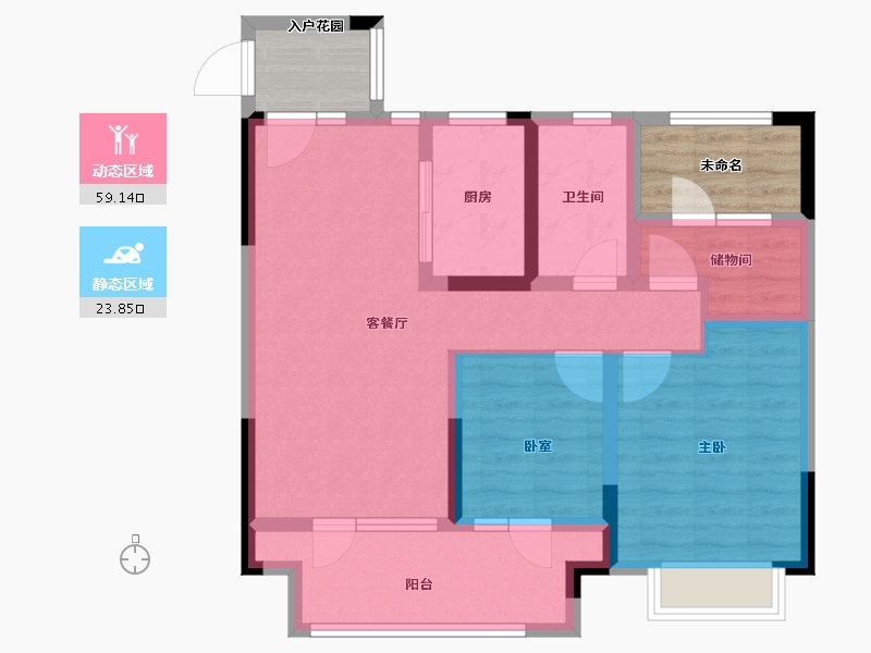 山东省-青岛市-城投南信天骄观澜-81.28-户型库-动静分区