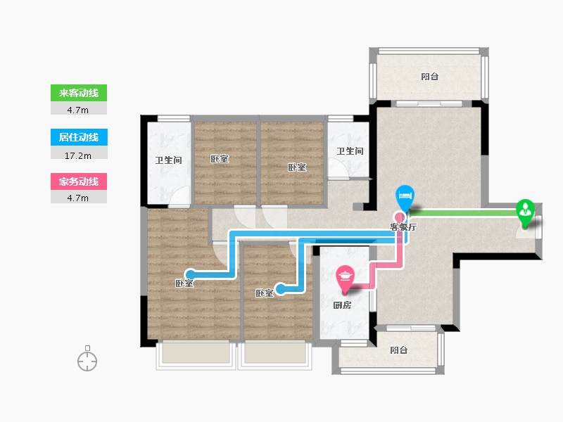 广东省-梅州市-奥园敏捷锦绣银湾-102.00-户型库-动静线