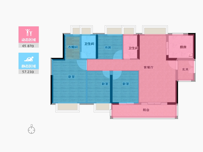 广东省-阳江市-佳兆业滨江壹号-111.00-户型库-动静分区