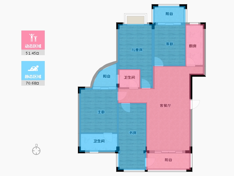 湖北省-武汉市-龙庭首府-110.99-户型库-动静分区