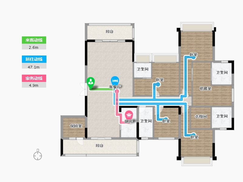 广东省-梅州市-创杰·璟苑-195.42-户型库-动静线