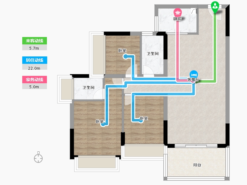 广东省-河源市-坚基·美好嘉园-82.00-户型库-动静线