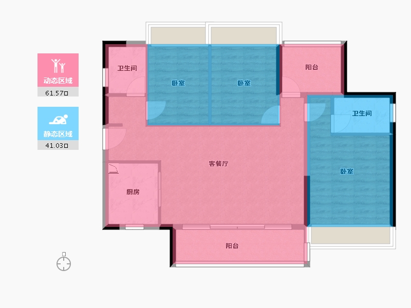 广东省-广州市-滨江首府-92.80-户型库-动静分区