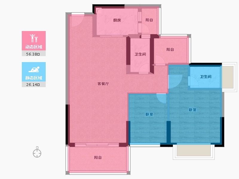 广东省-河源市-坚基·美好嘉园-73.17-户型库-动静分区