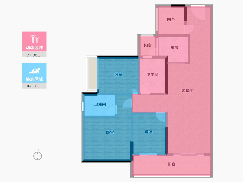 广东省-湛江市-裕达豪庭-109.44-户型库-动静分区