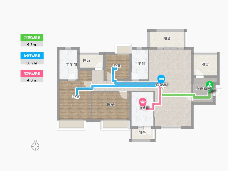 广东省-江门市-博富南湖壹號-107.34-户型库-动静线