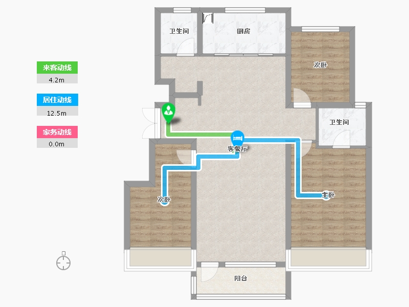 吉林省-长春市-金地江山風華-97.60-户型库-动静线