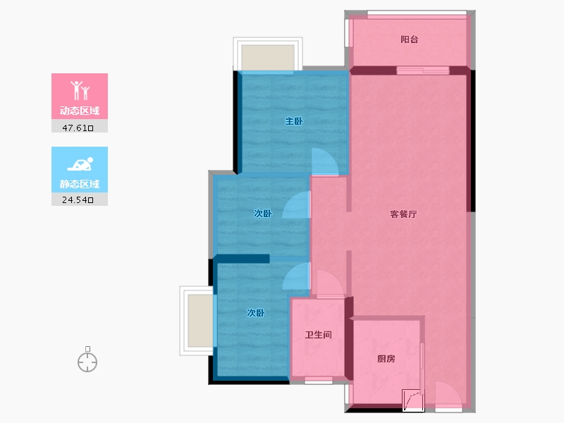 广东省-惠州市-海伦悦山居-64.40-户型库-动静分区