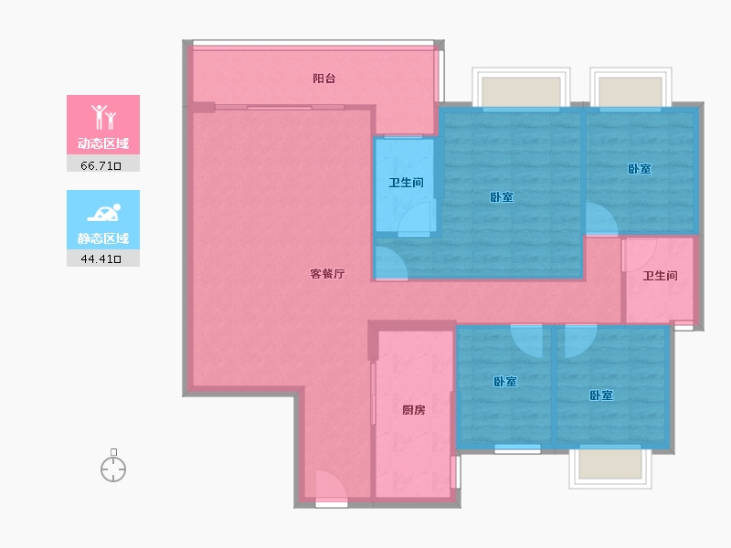 广东省-河源市-育茗.龙福家园-100.64-户型库-动静分区