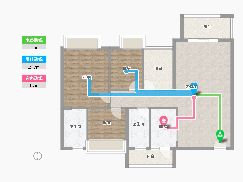 广东省-江门市-博富南湖壹號-95.38-户型库-动静线