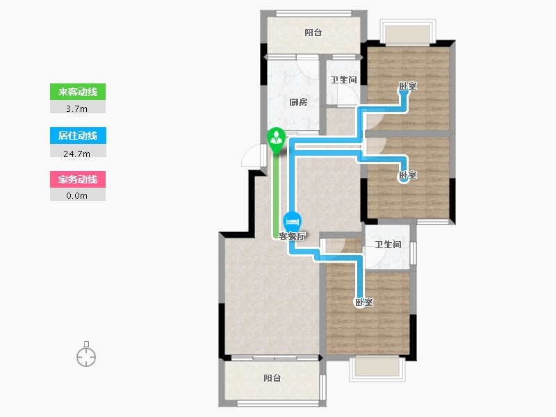 湖南省-湘潭市-金沅公馆-98.55-户型库-动静线