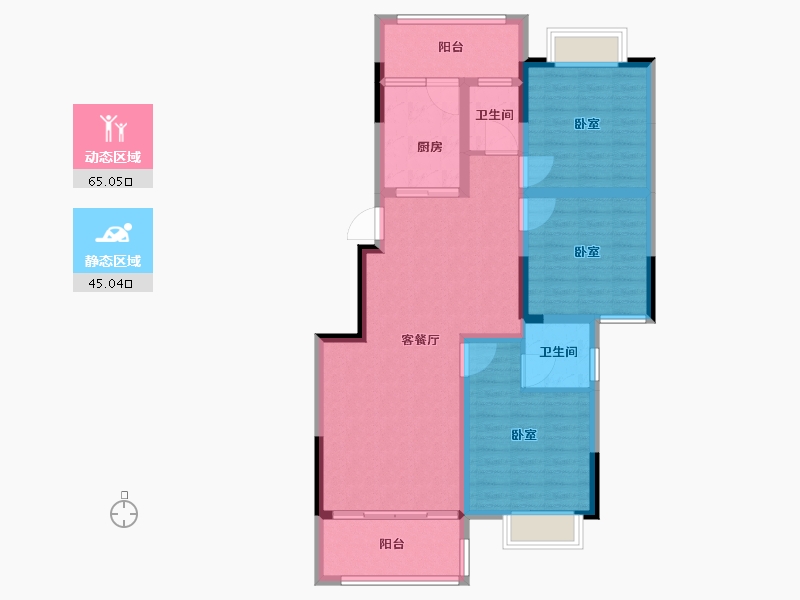 湖南省-湘潭市-金沅公馆-98.55-户型库-动静分区