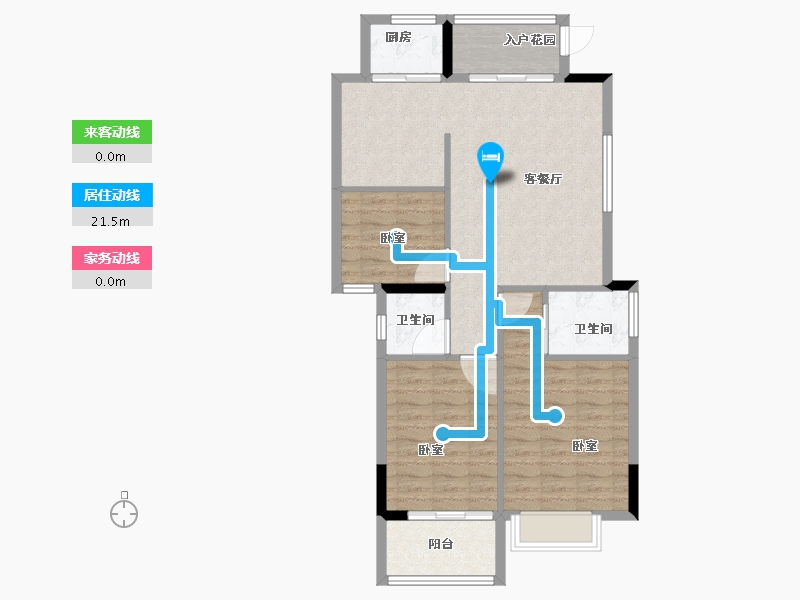 广东省-汕头市-御景江南-87.30-户型库-动静线