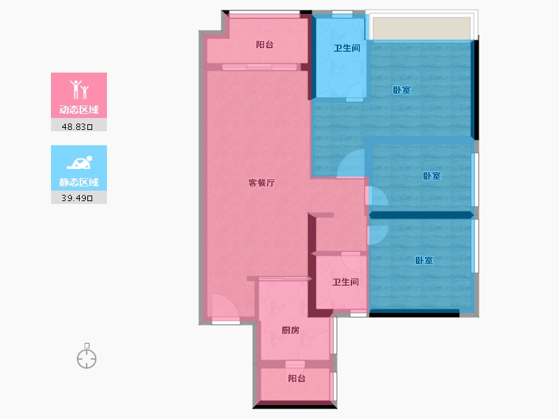 广东省-佛山市-招商悦府-78.00-户型库-动静分区