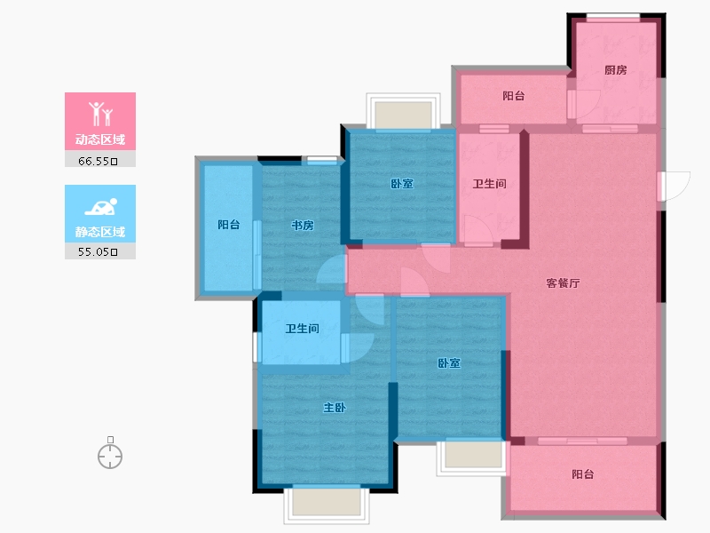 湖北省-武汉市-龙庭首府-108.00-户型库-动静分区